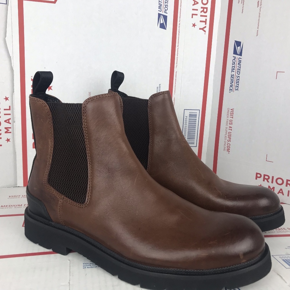 Frye Mens Terra Leather Chelsea Boots 3481321 Sz 8